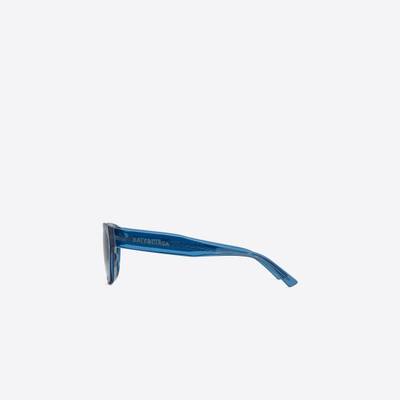 BALENCIAGA Women's Flat-d Frame Sunglasses in Blue outlook