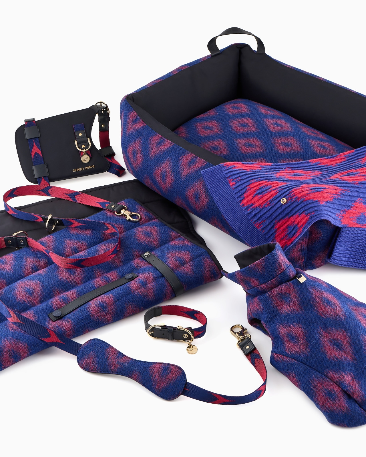 Poldo x Giorgio Armani Ikat jacquard flannel dog bed - 6