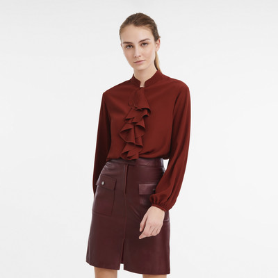 Longchamp Fall-Winter 2023 Collection Blouse Mahogany - OTHER outlook