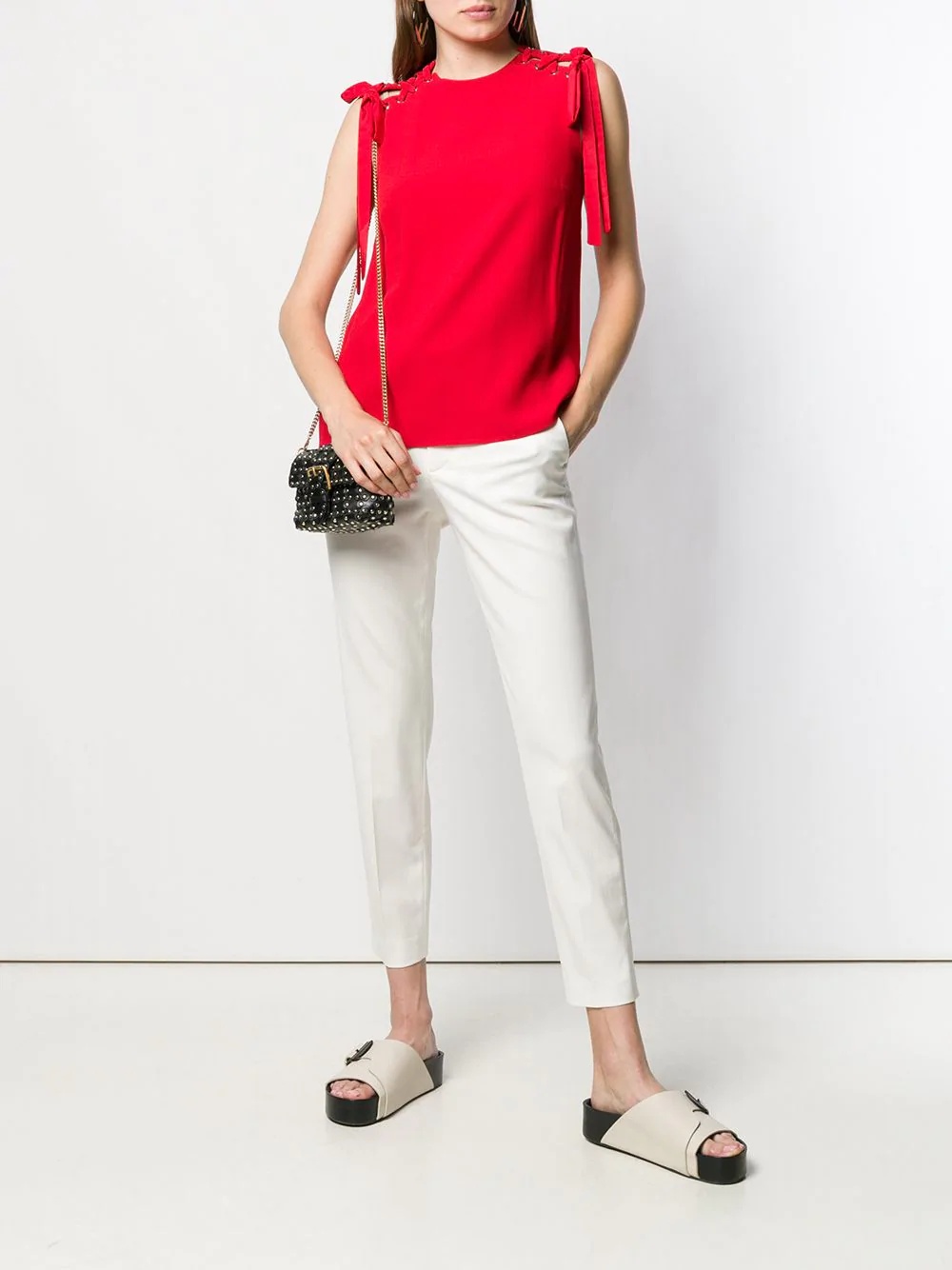 gabardine cropped trousers - 2