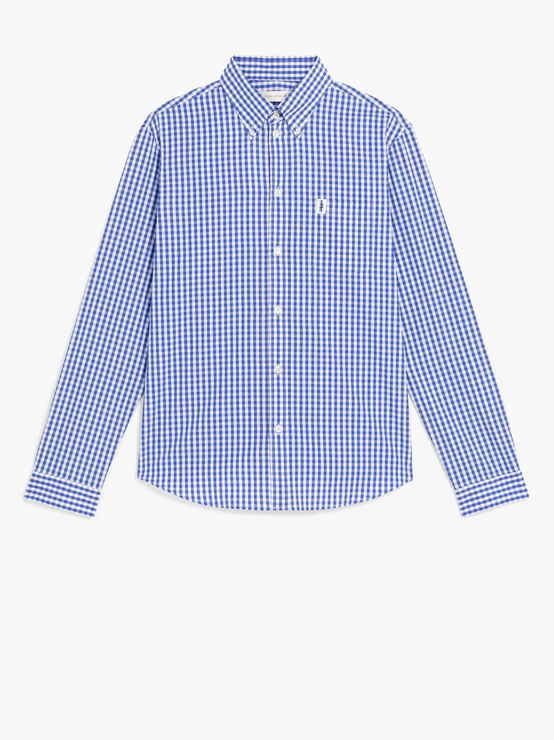 BLOOMSBURY BLUE CHECK COTTON SHIRT | GSC-107 1