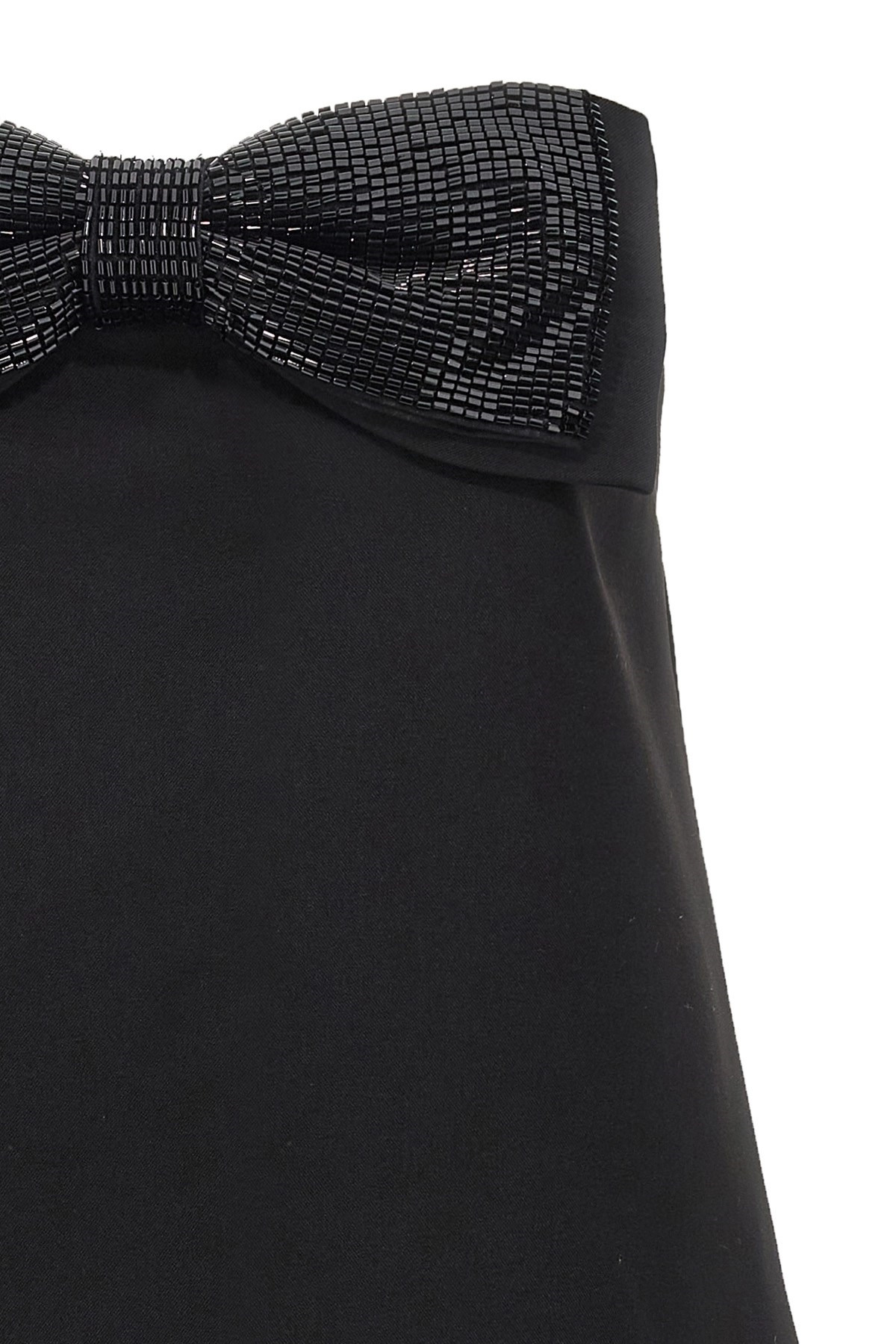 'Black Crepe Bandeau Mini' dress - 4