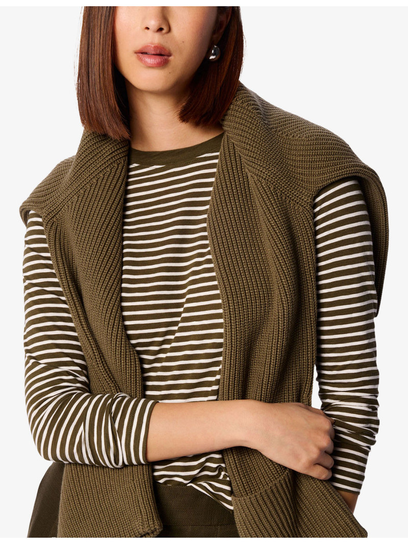 Stripe-Print Chest-Pocket Cotton-Jersey Top 3