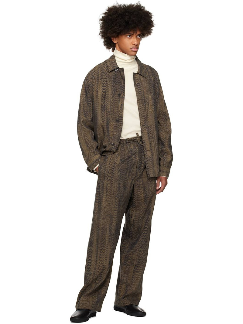 Lemaire Brown FreelingWaters Edition Printed Pyjama Shirt outlook
