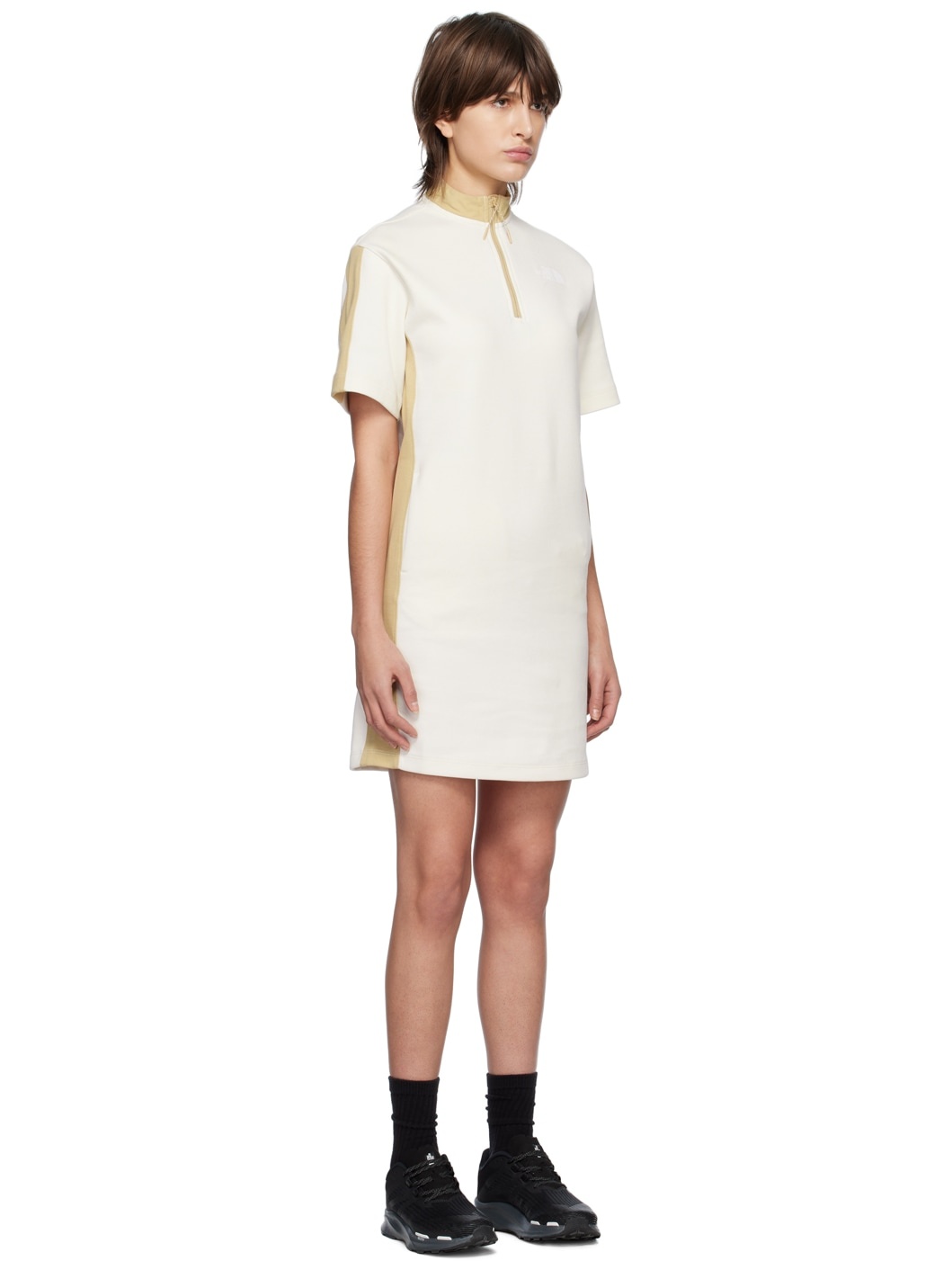 Off-White Mock Neck Minidress - 2