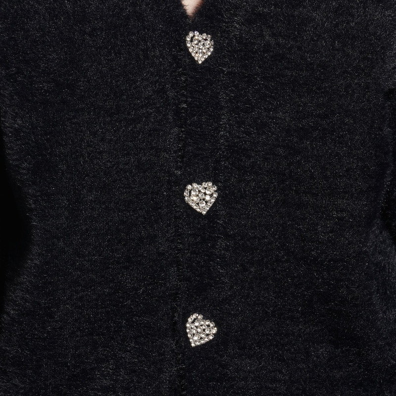 Women's Fluffy Cardigan in Black 6