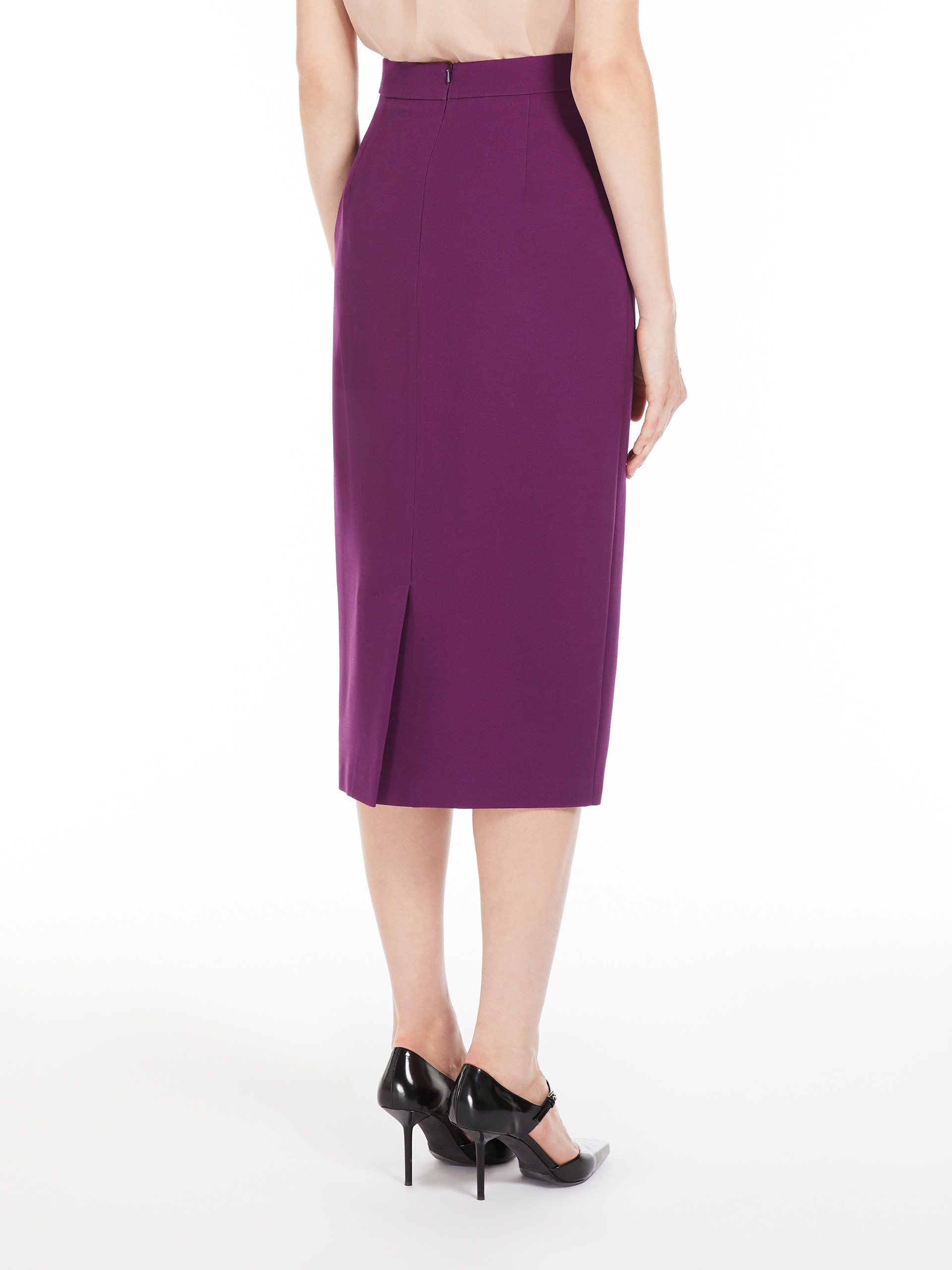VIADANA Wool and silk midi skirt - 4