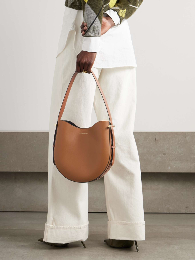 Victoria Beckham Dia medium leather shoulder bag Tan outlook