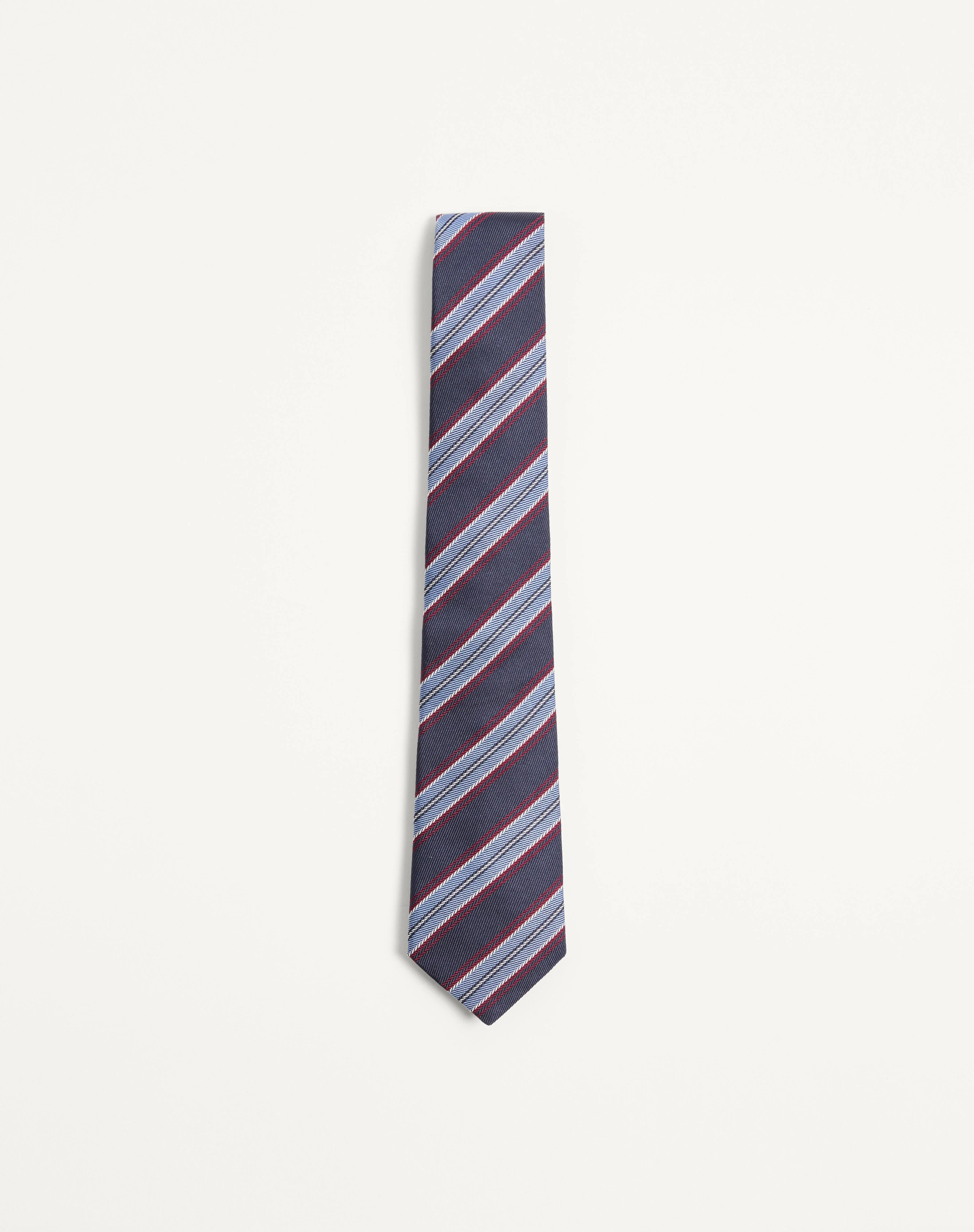 VALENTIE JACQUARD REGIMENTAL SILK TIE - 1