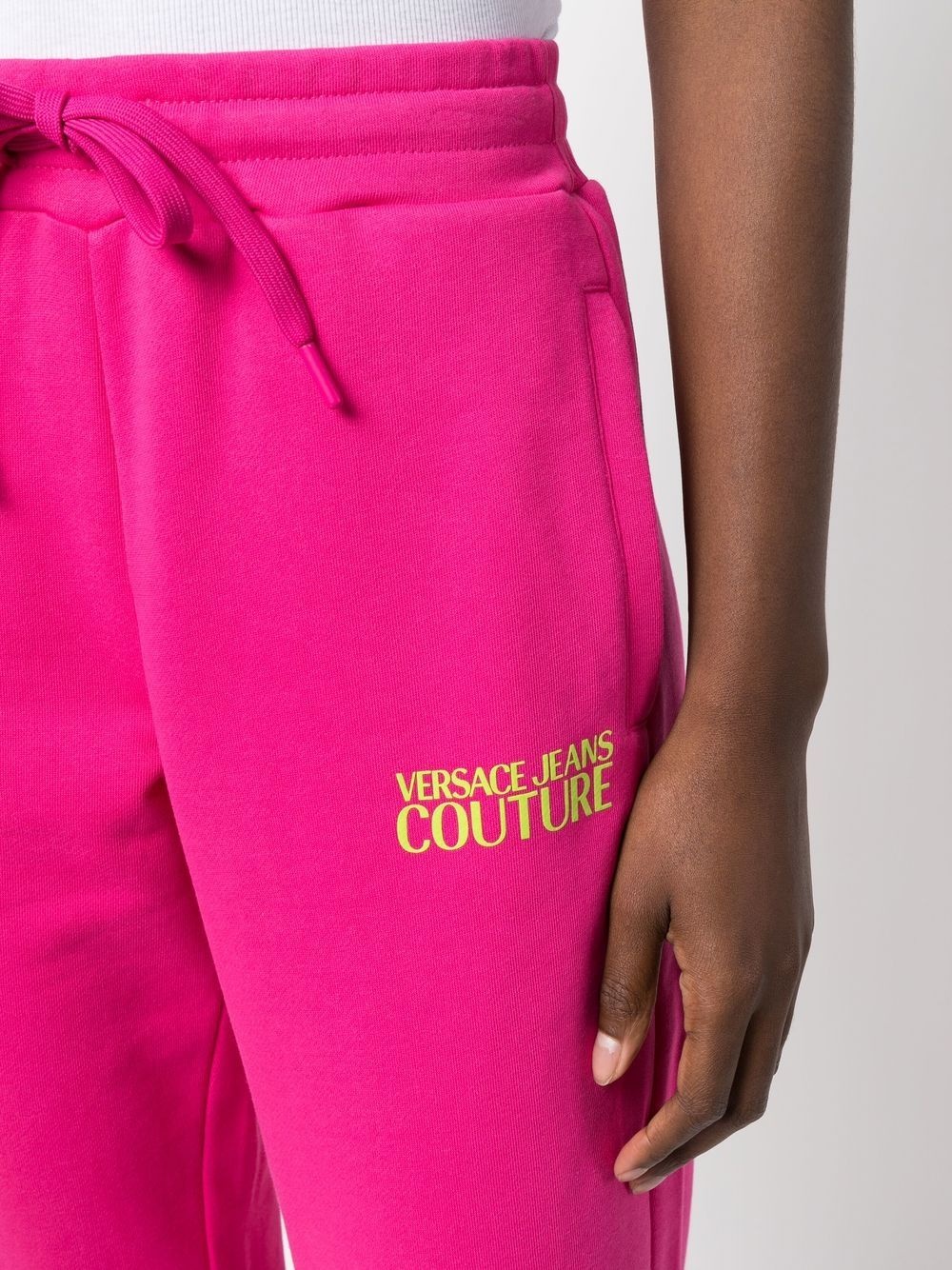 logo-print cotton track pants - 5