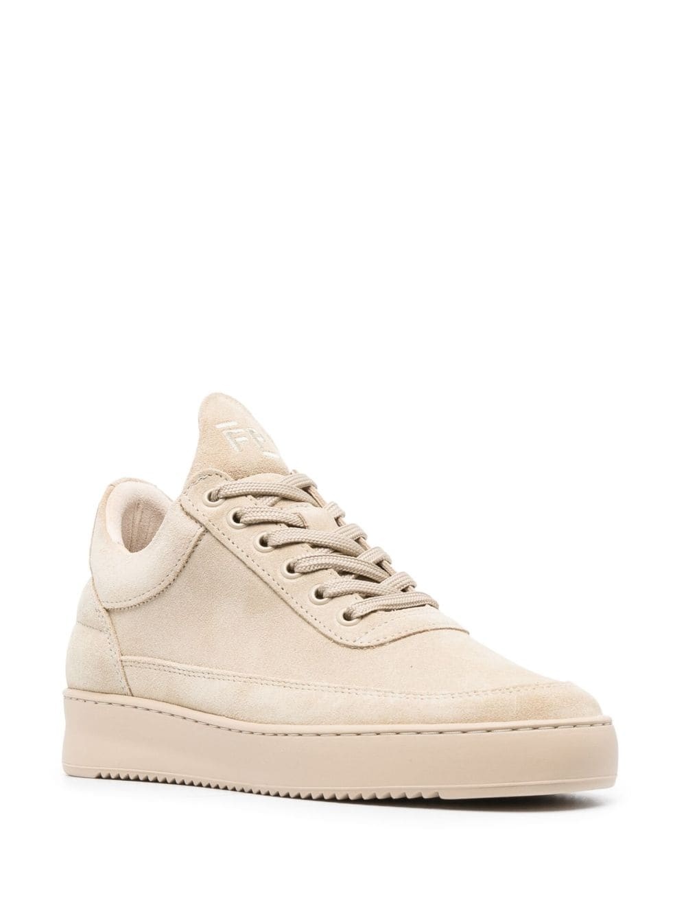 logo-embroidered suede sneakers - 2