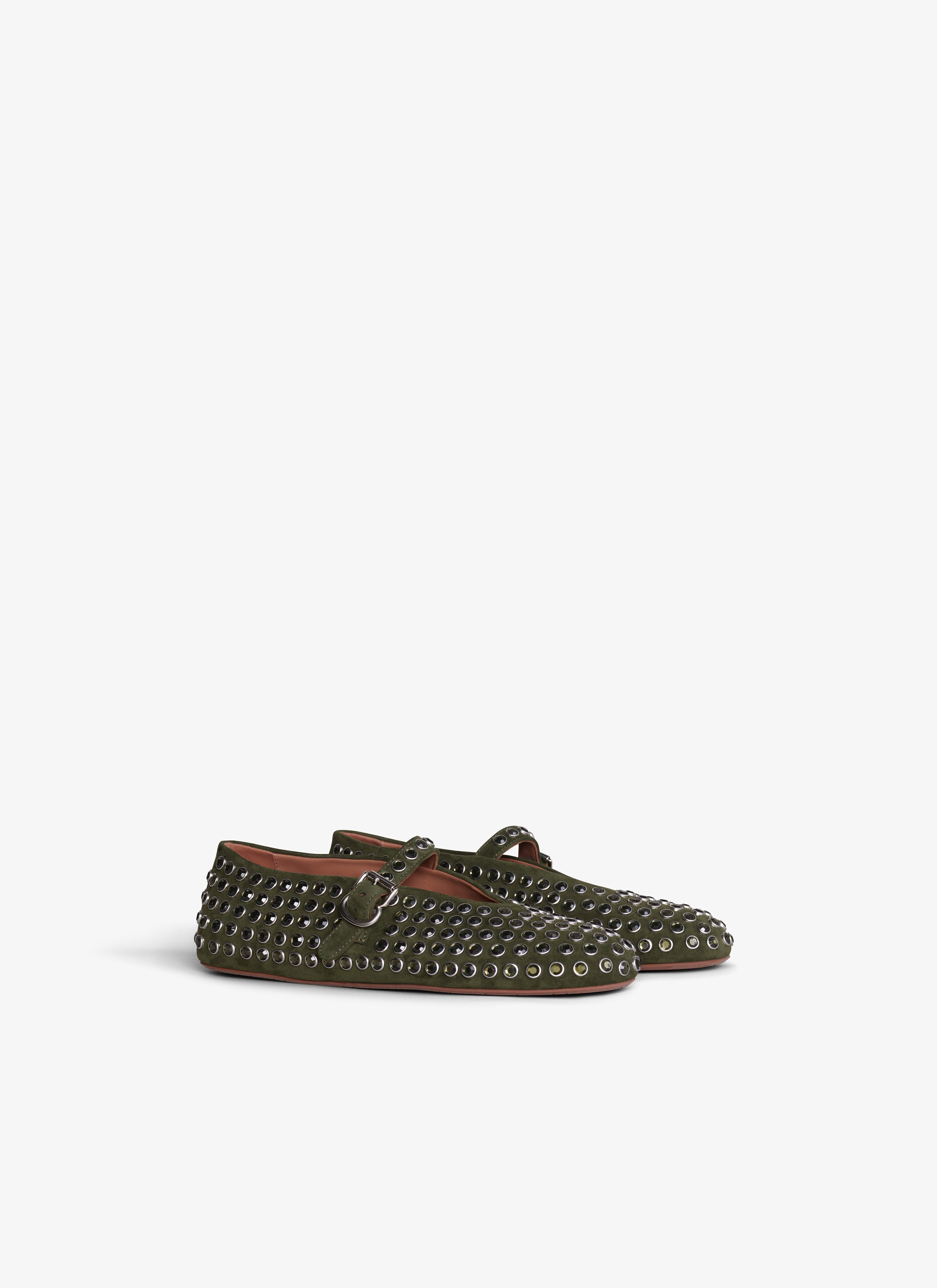 BALLET FLATS IN STRASS LAMBSKIN - 3