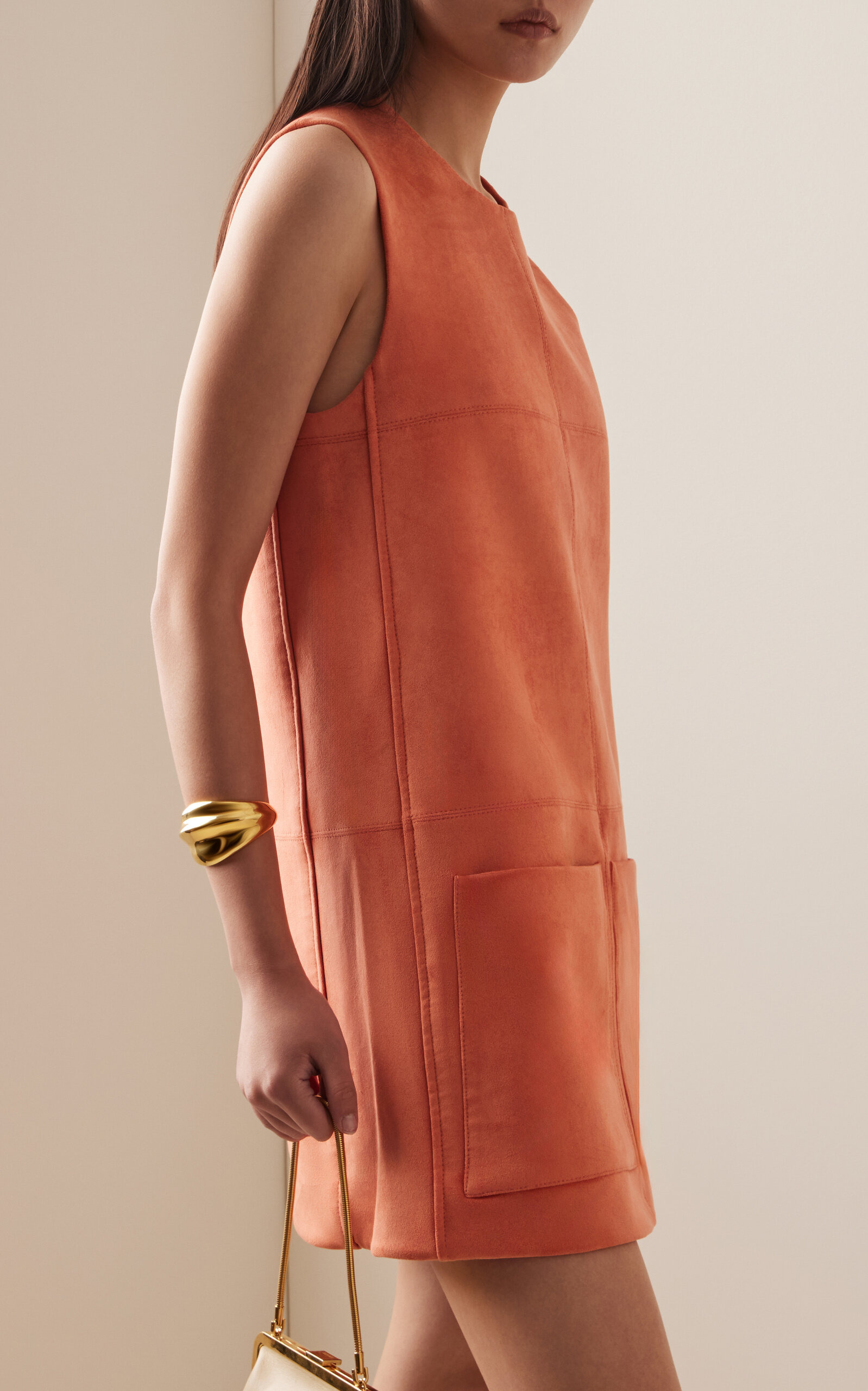 Dakota Faux Suede Mini Dress orange - 3