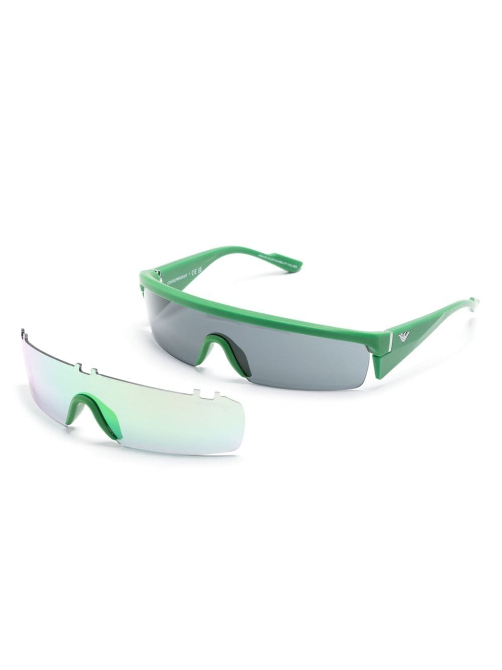 rectangle-frame interchangeable-lenses sunglasses - 2