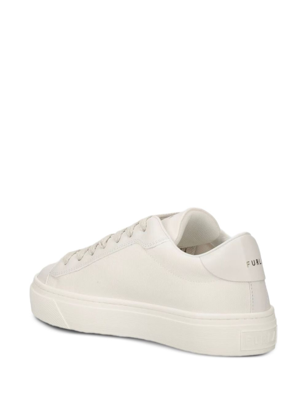 loog-print leather sneakers - 5