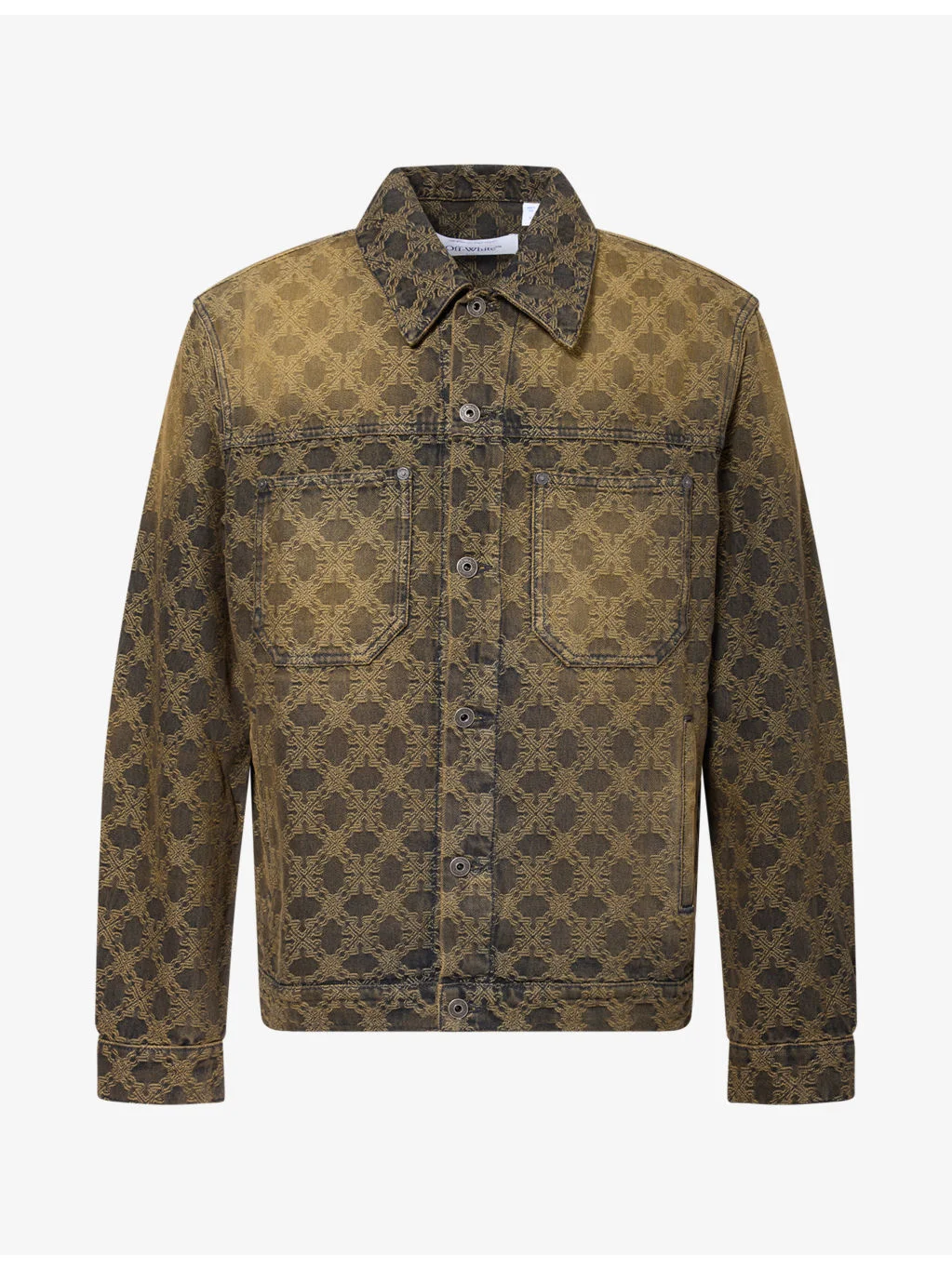Jacquard Relaxed-Fit Denim Jacket - 1