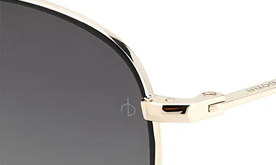 51mm Round Sunglasses in Black/Grey Shaded - 5