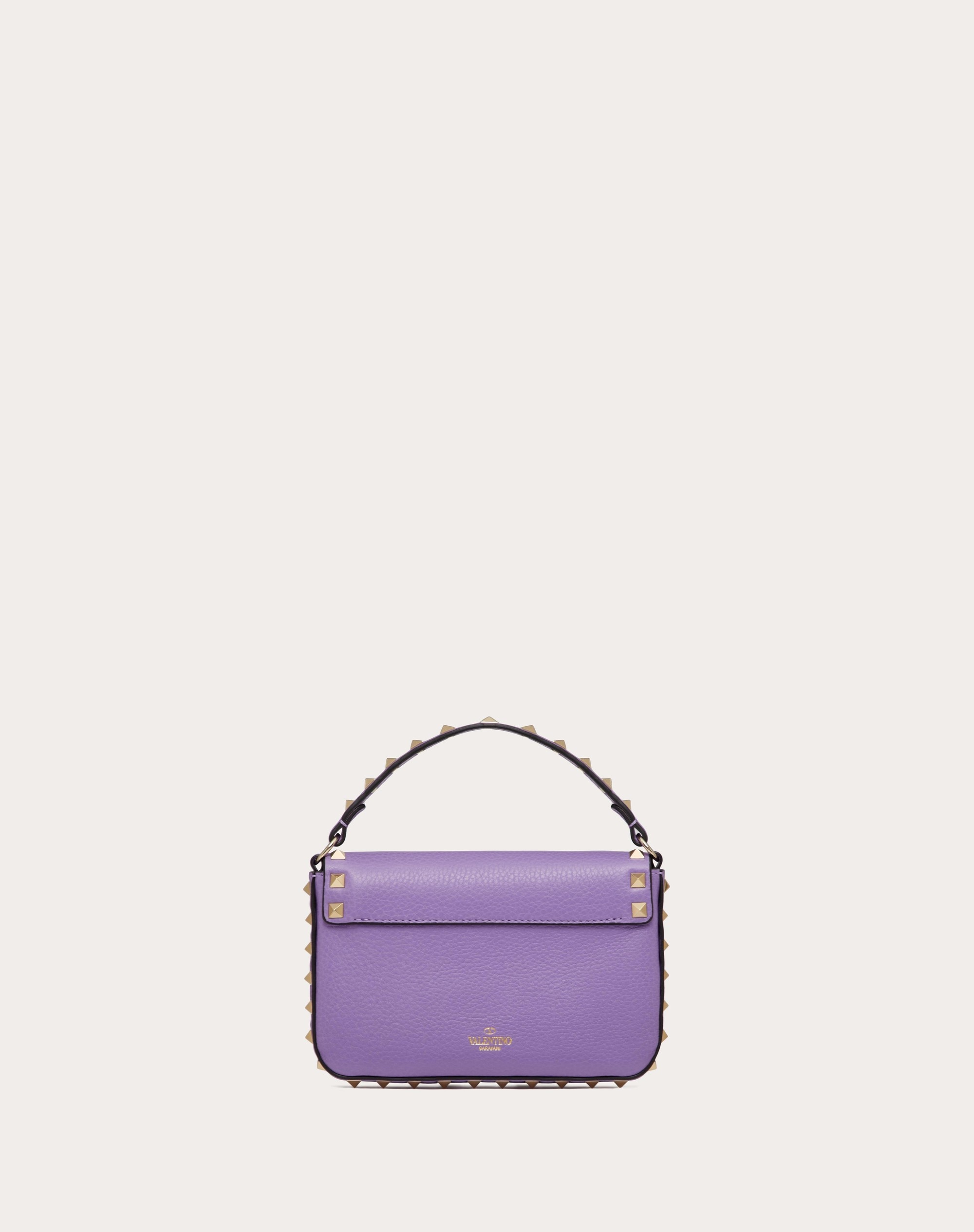 ROCKSTUD GRAINY CALFSKIN POUCH - 4