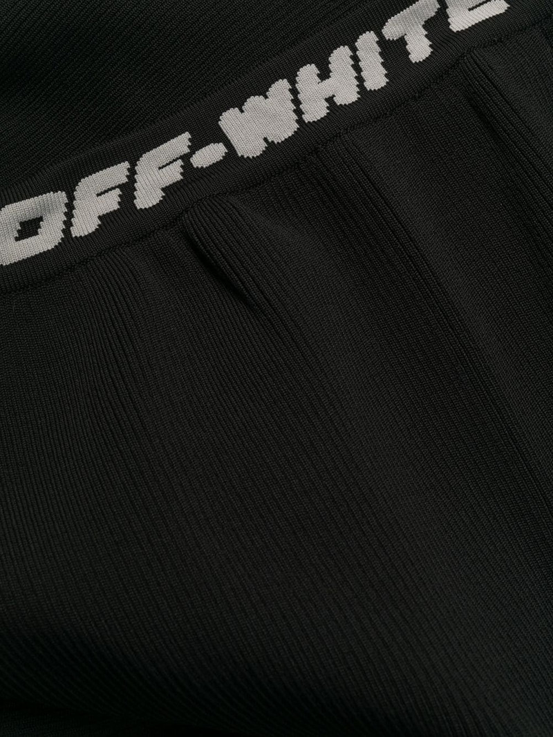 logo-waistband straight-leg trousers 6