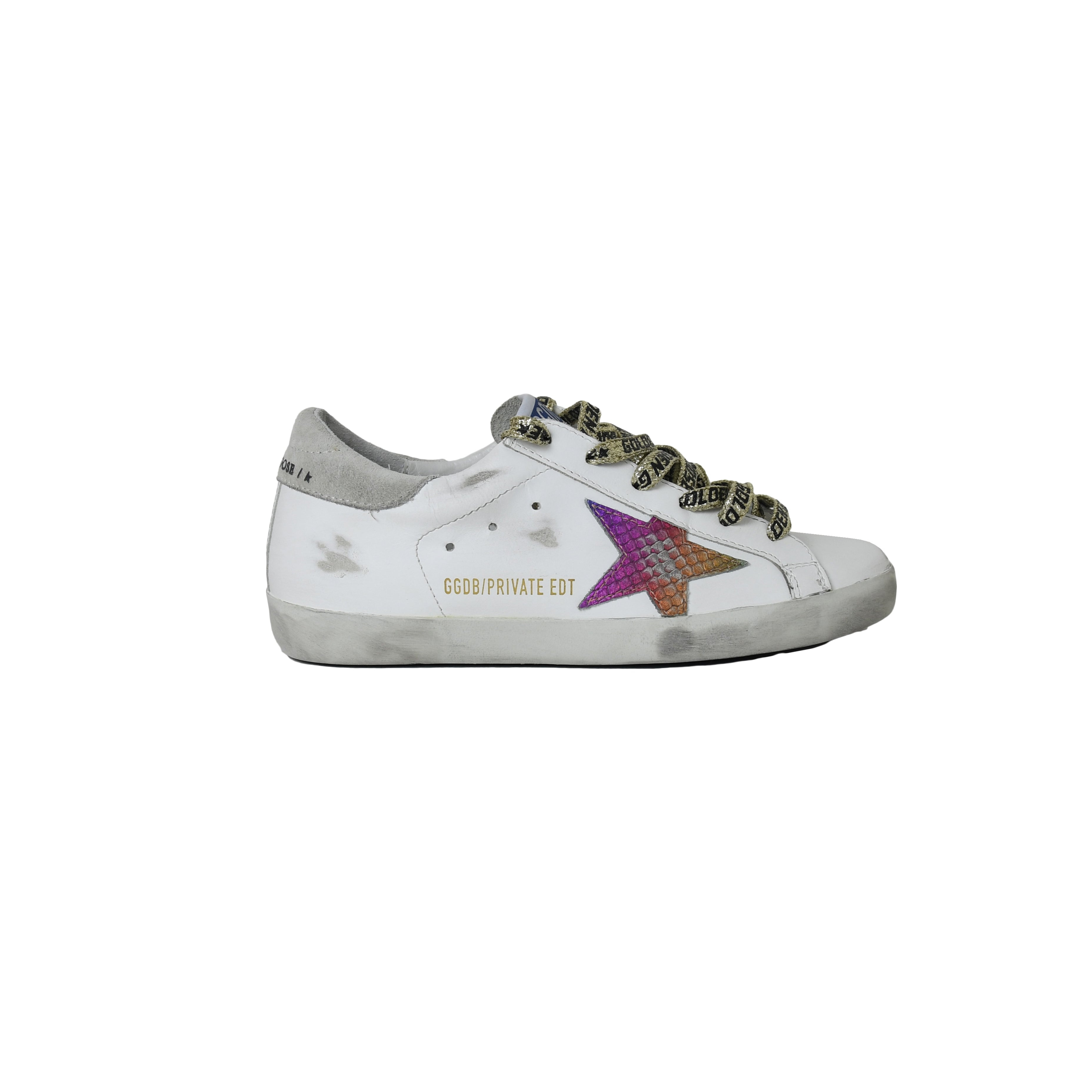 Golden Goose Hi Star Classic With List White Rainbow Star - 2