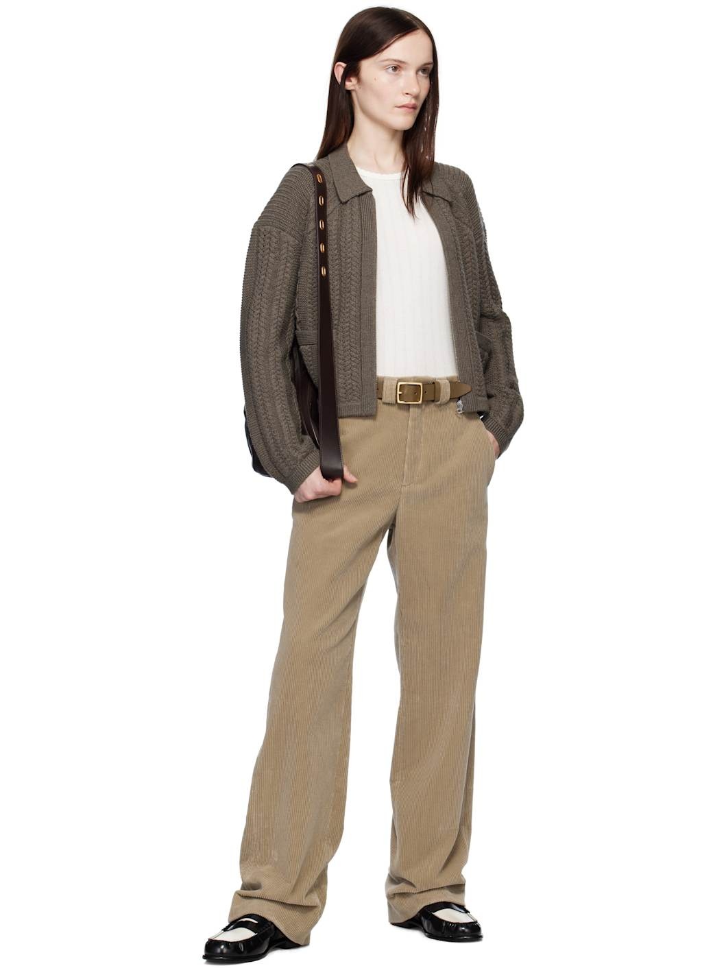 Brown Leather Boyfriend Belt - 3