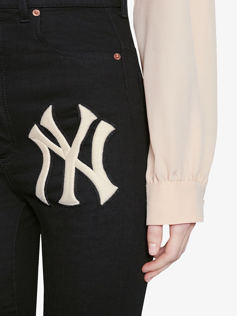 Denim skinny pants with NY Yankees™ patch - 5