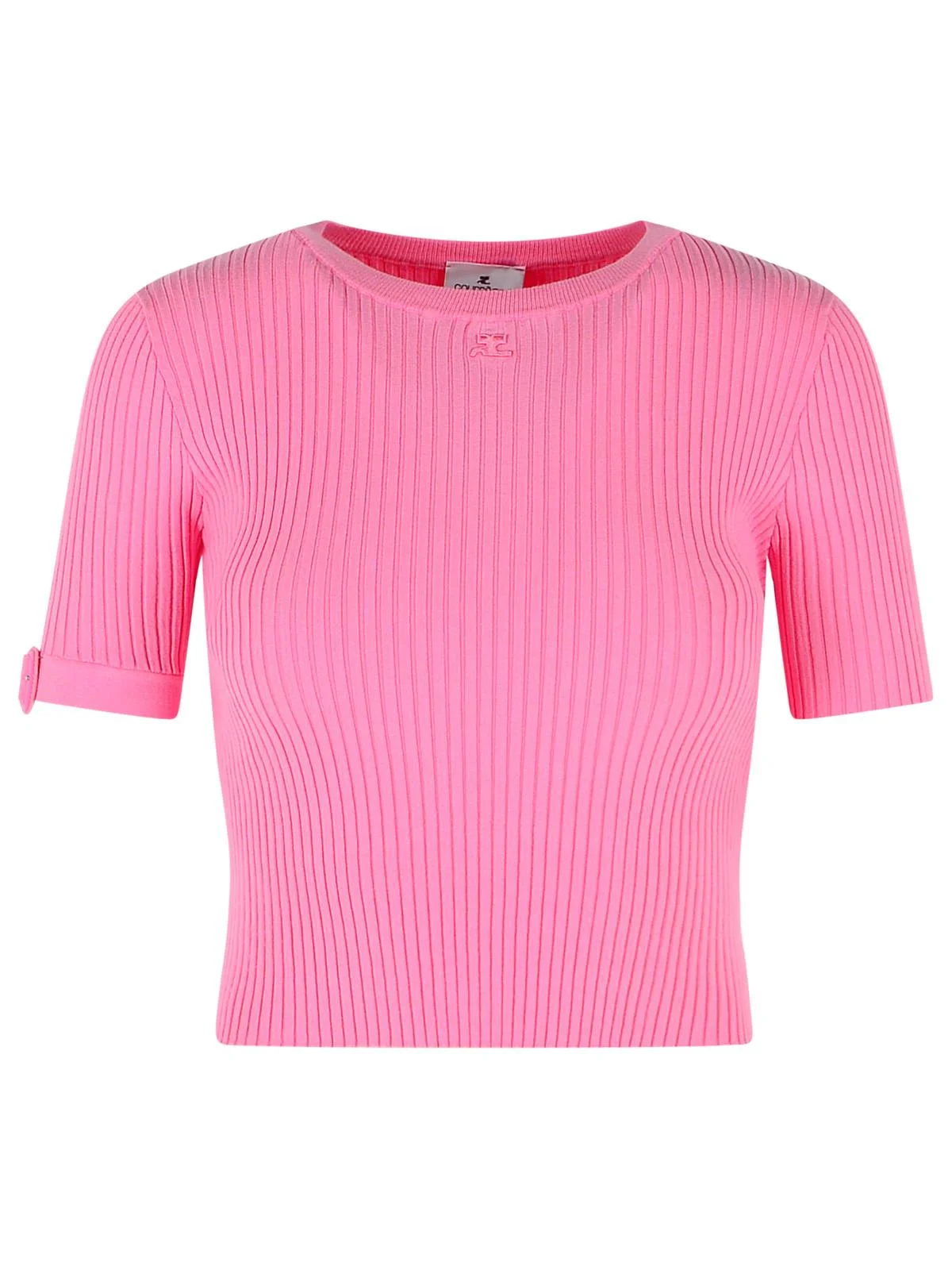 Courreges Pink Viscose Blend T-shirt - 1