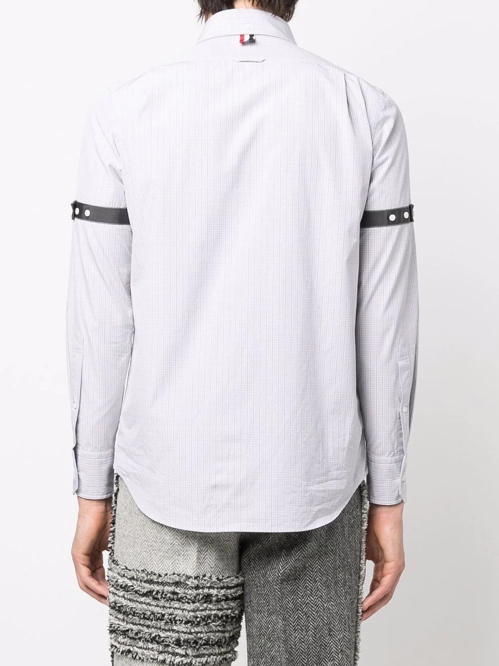 grosgrain-armband cotton shirt - 4
