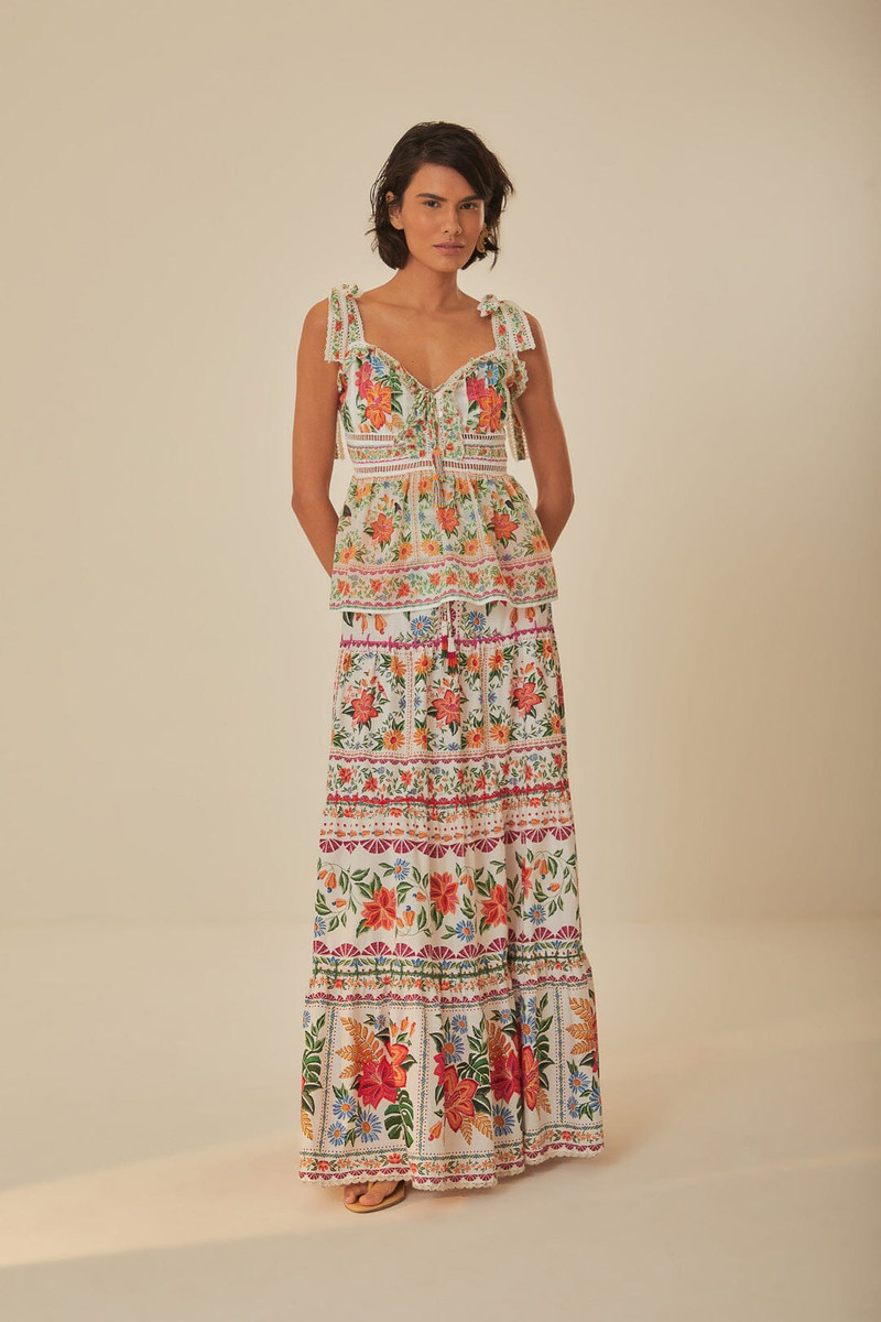 Off-White Bloom Garden Maxi Skirt 1
