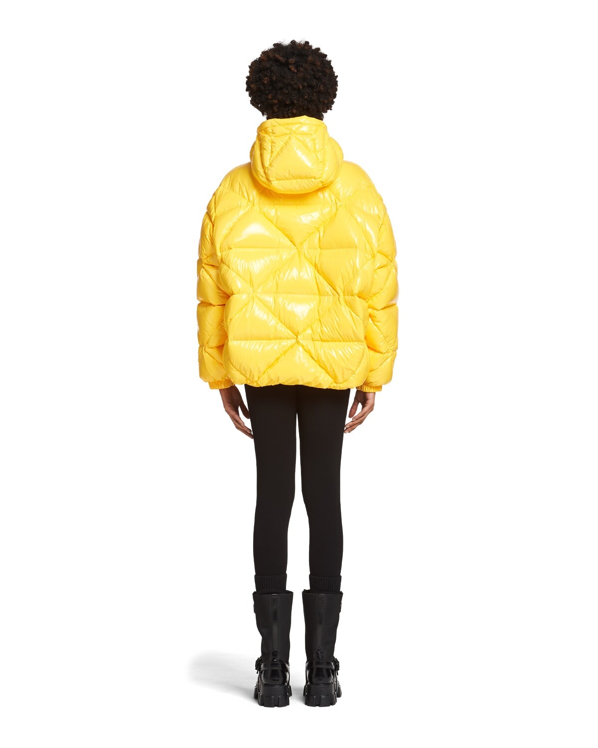 Nylon down jacket with hood - 4