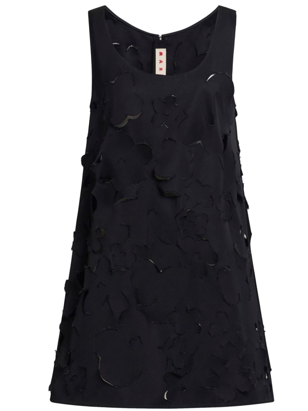 textured-finish mini dress - 1