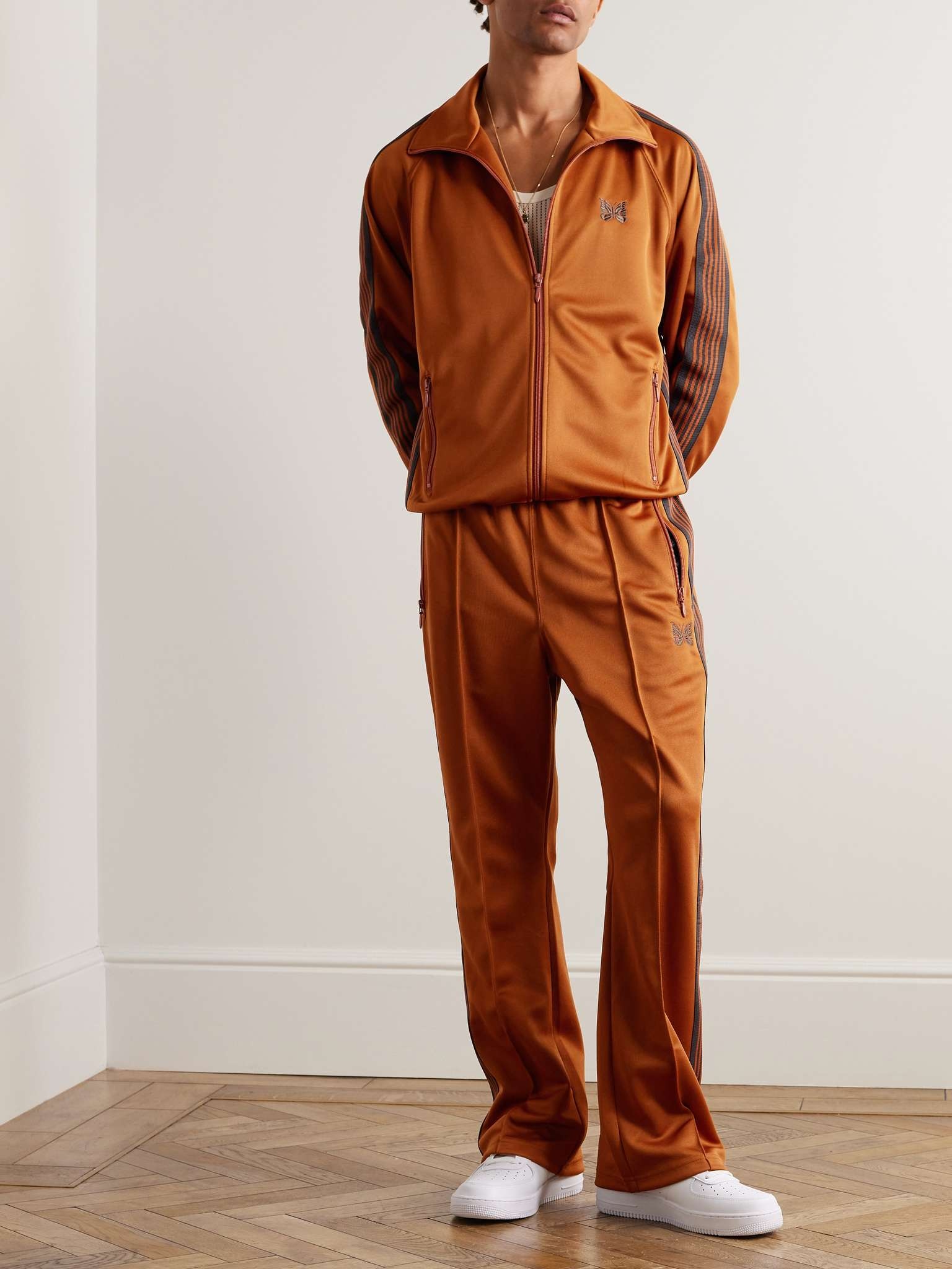 Webbing-Trimmed Logo-Embroidered Tech-Jersey Track Jacket - 2