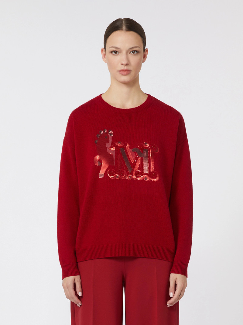 TERRA Oversized wool and cashmere sweater - DARK RED 3