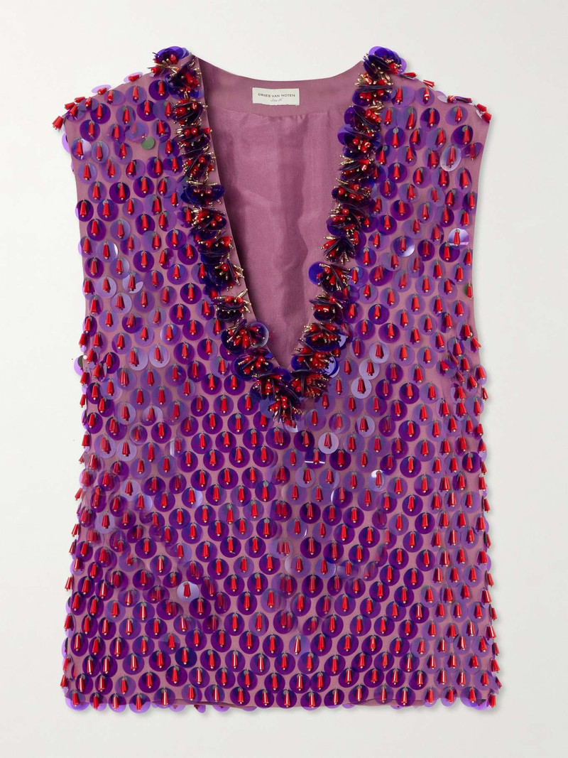 Embellished crepe top 1
