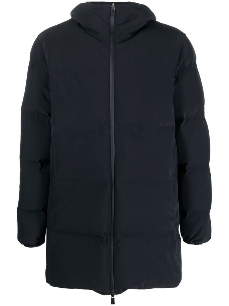 zip-up padded down coat - 1