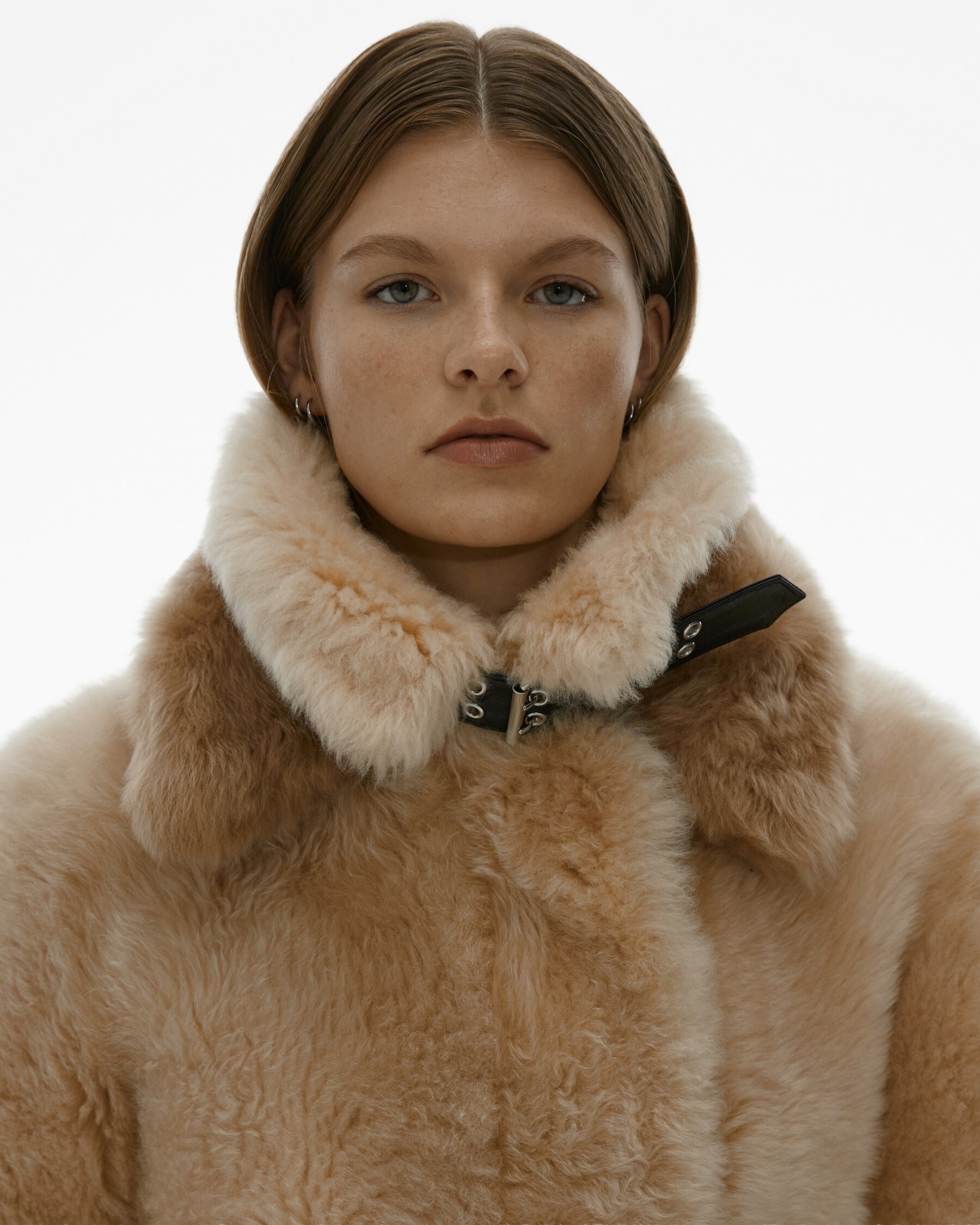 RIBBED SHEARLING COAT - 7