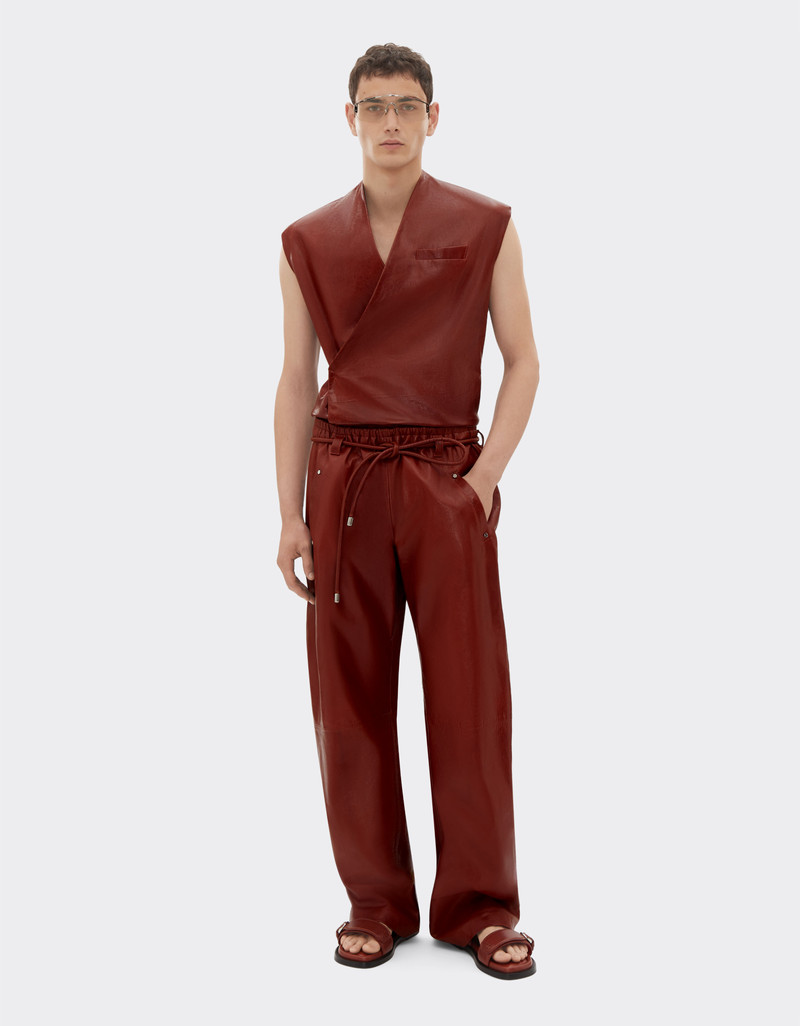 Ferrari Waxed leather trousers outlook