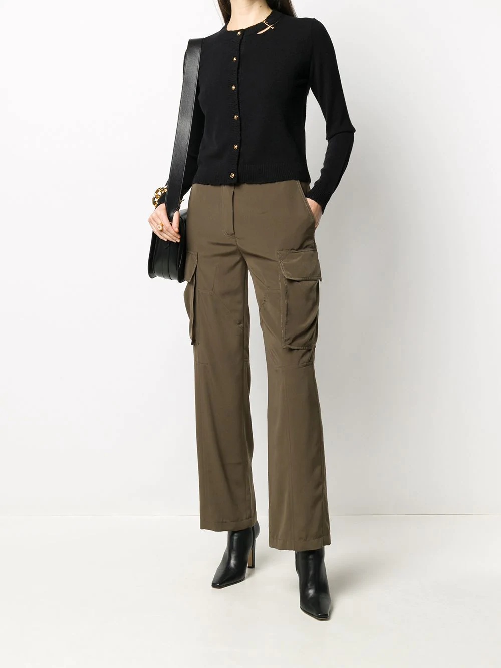 oversized pockets cargo trousers - 2