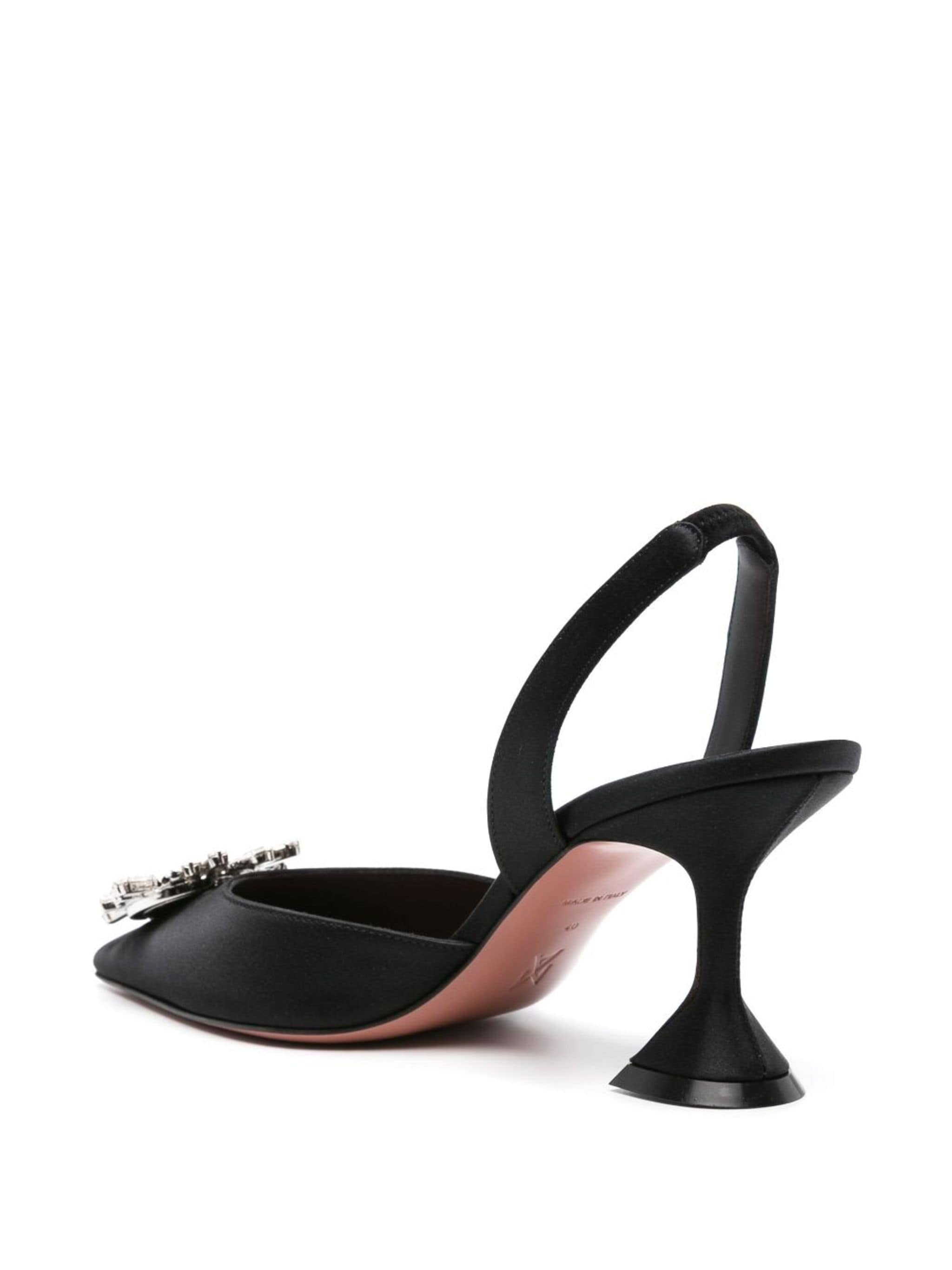 Begum 70mm satin slingback pumps - 3