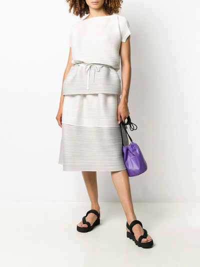 Pleats Please Issey Miyake plisse flared skirt outlook