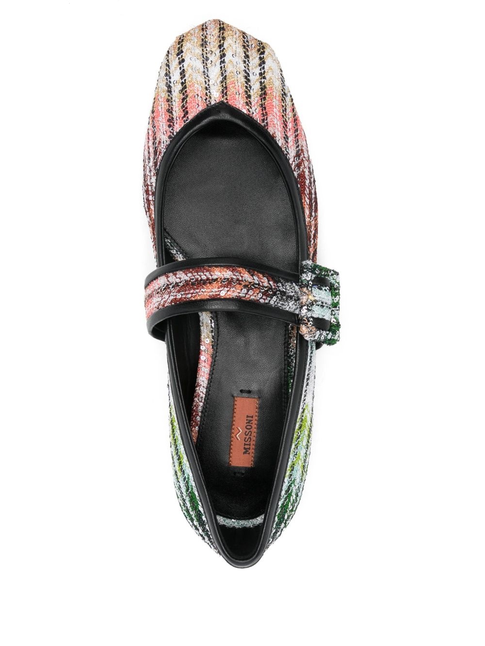 gradient woven ballerina shoes - 4