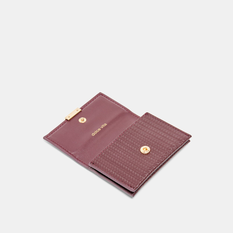 MINI-ME WALLET BURGUNDY WOVEN STELLA 3