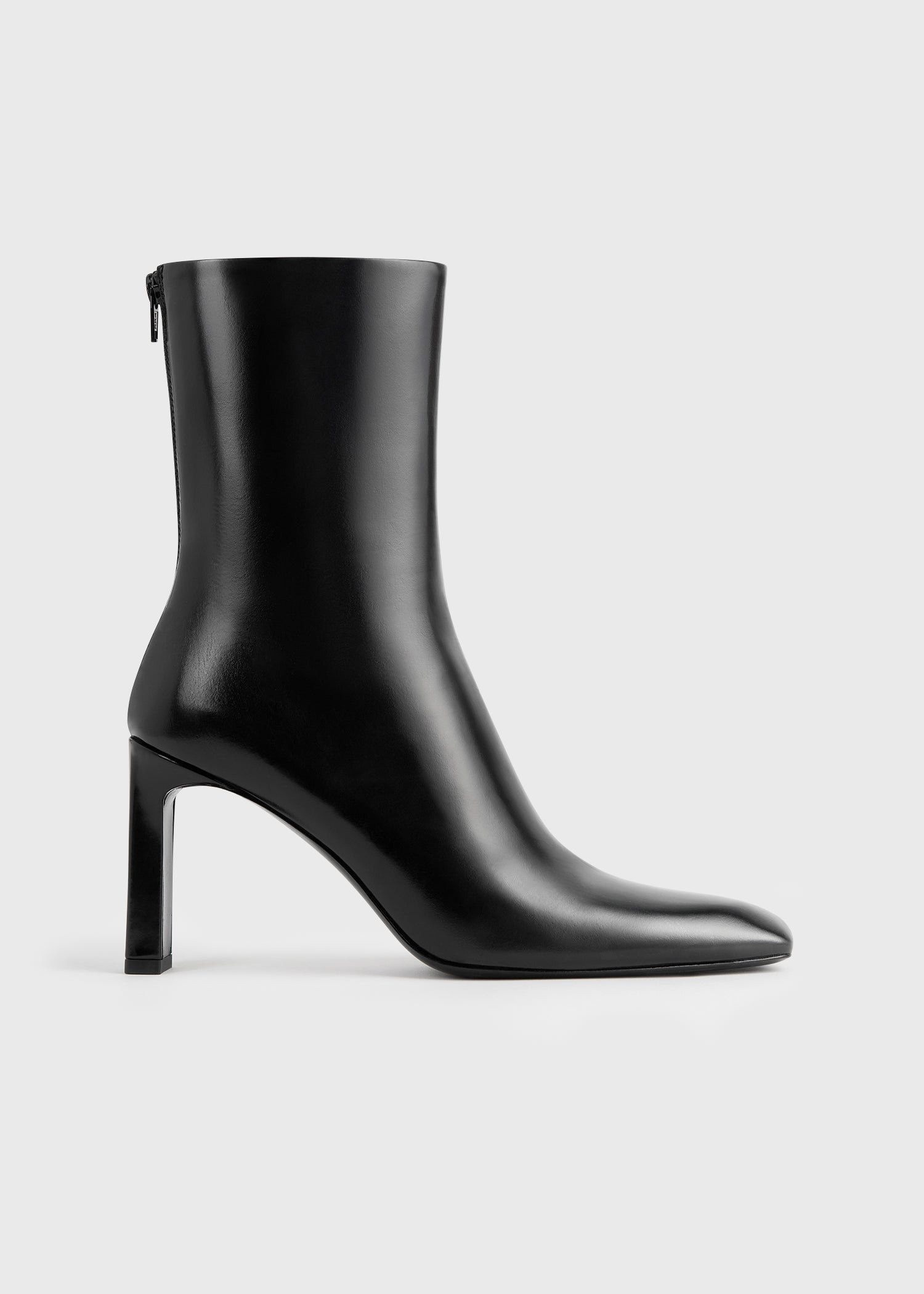 Bar glossy leather boots black - 8