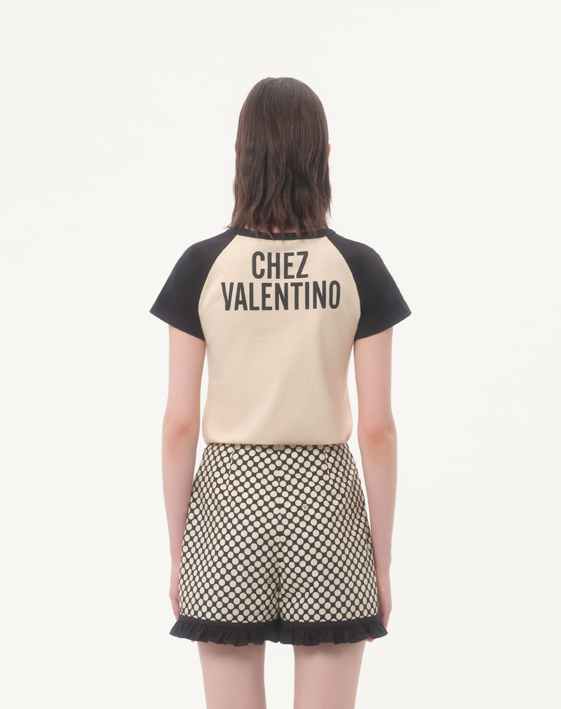 COTTON T-SHIRT WITH CHEZ VALENTINO PRINT 6