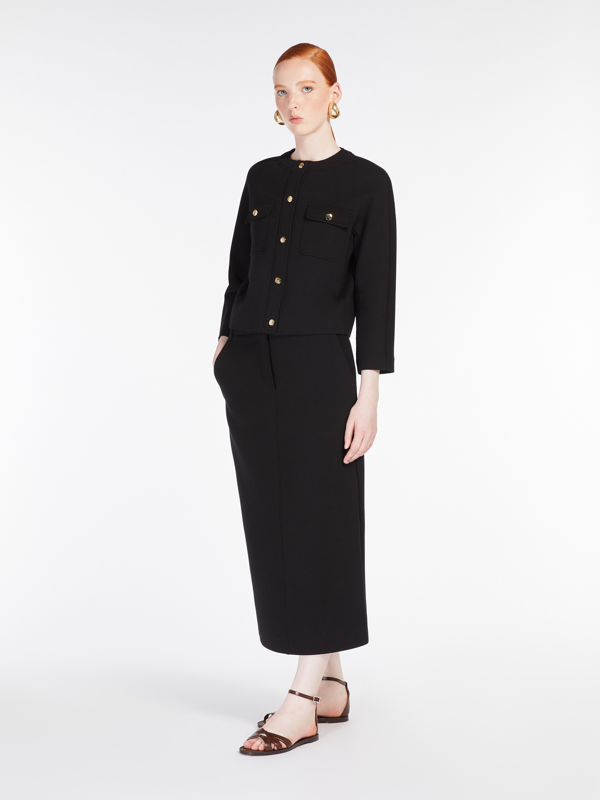 COMO Scuba jersey pencil skirt - 2