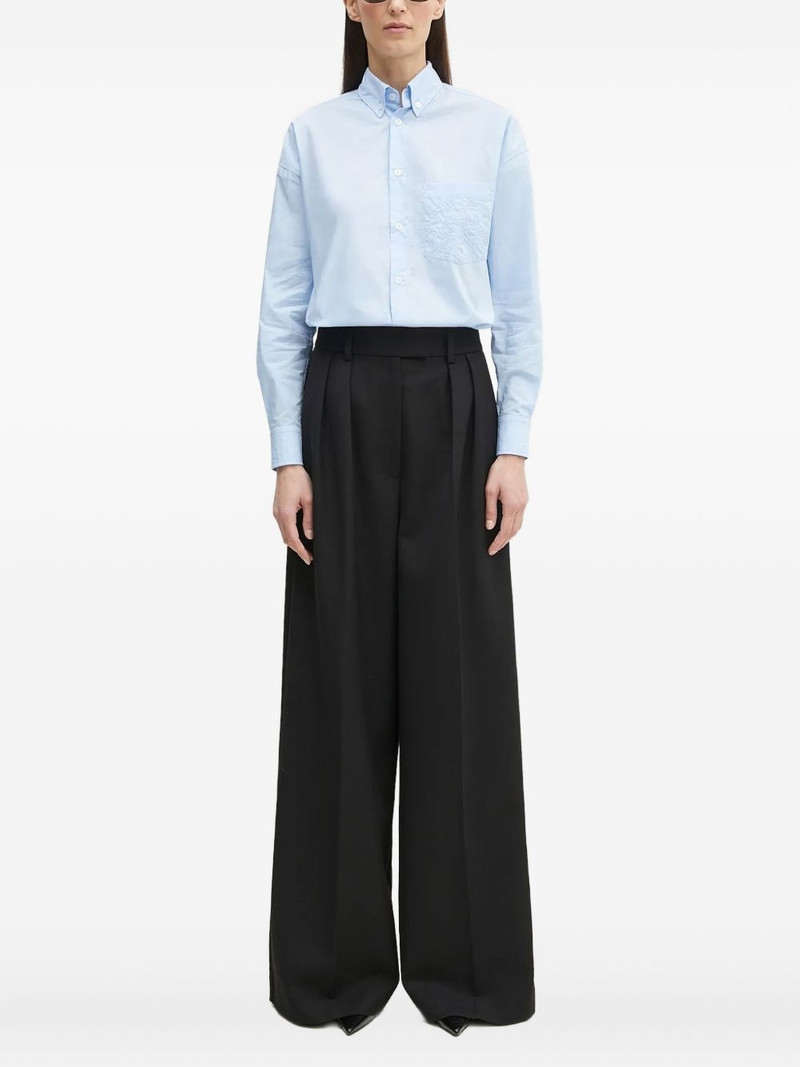 embroidered-pocket shirt 1