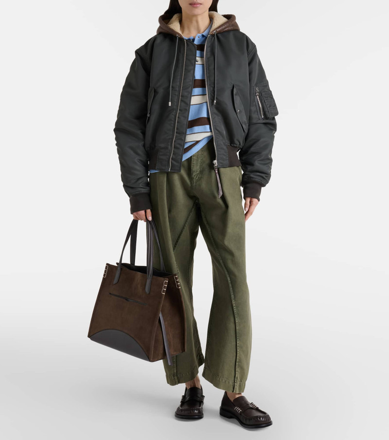 JW Anderson Shearling-trimmed bomber jacket outlook