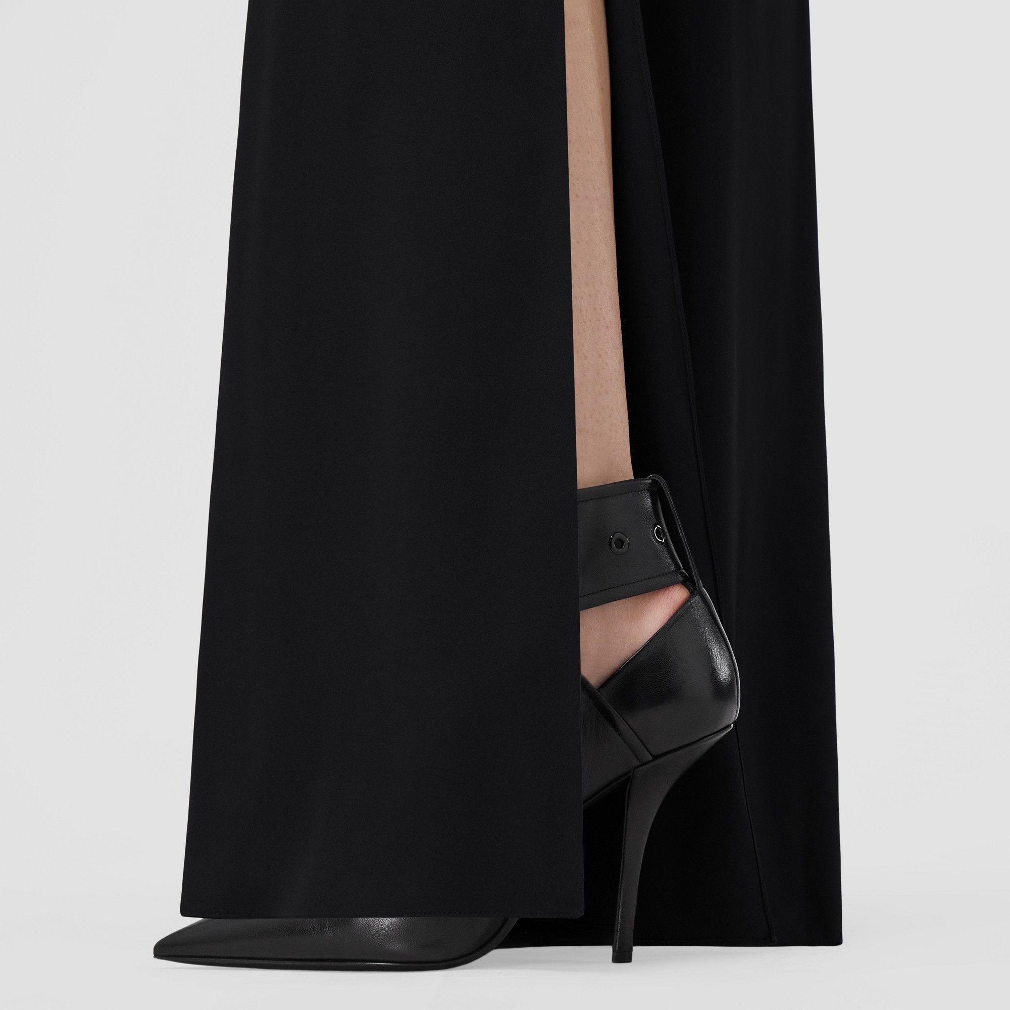 Sleeveless Silk Satin Gown - 5