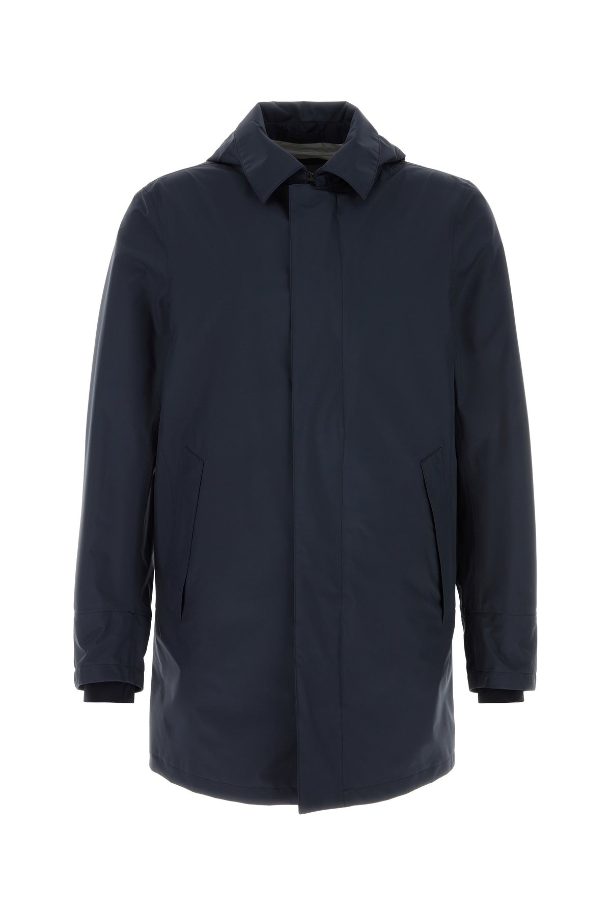 Navy blue polyester jacket - 1