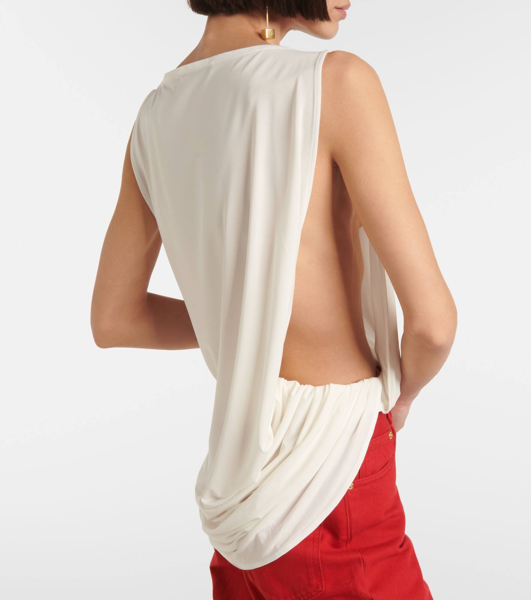 Peplo draped jersey top - 6